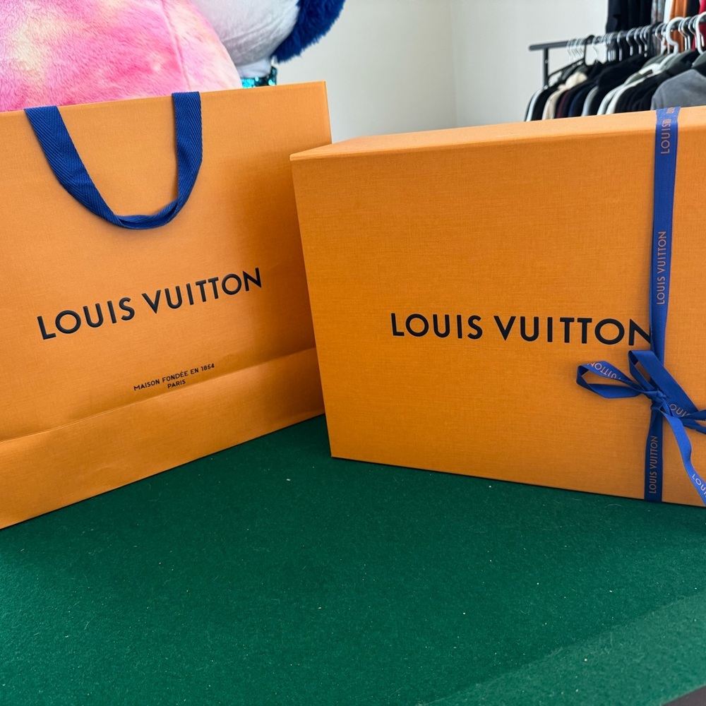 Louis Vuitton Orange Gift Box and Bag